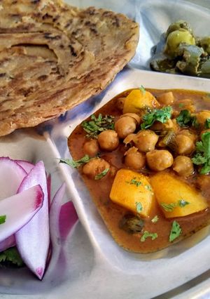 A picture of Special quick chana gravy for breakfast...