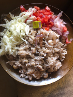 A picture of Rice and beans.