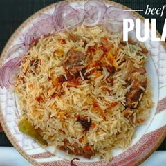 A picture of Potli beef pulao.