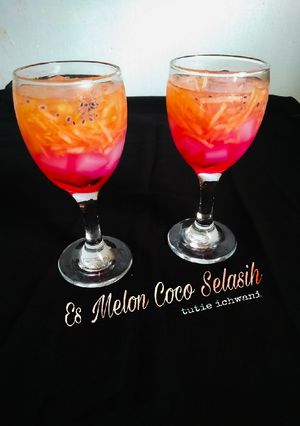 Foto resep Es Melon Coco Selasih