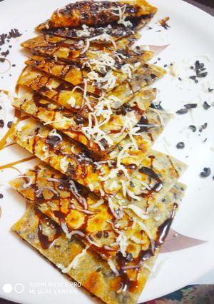A picture of Chocolate cheese paratha.