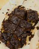 Dark chocolate mirin brownies (flourless, dairy and oil free)