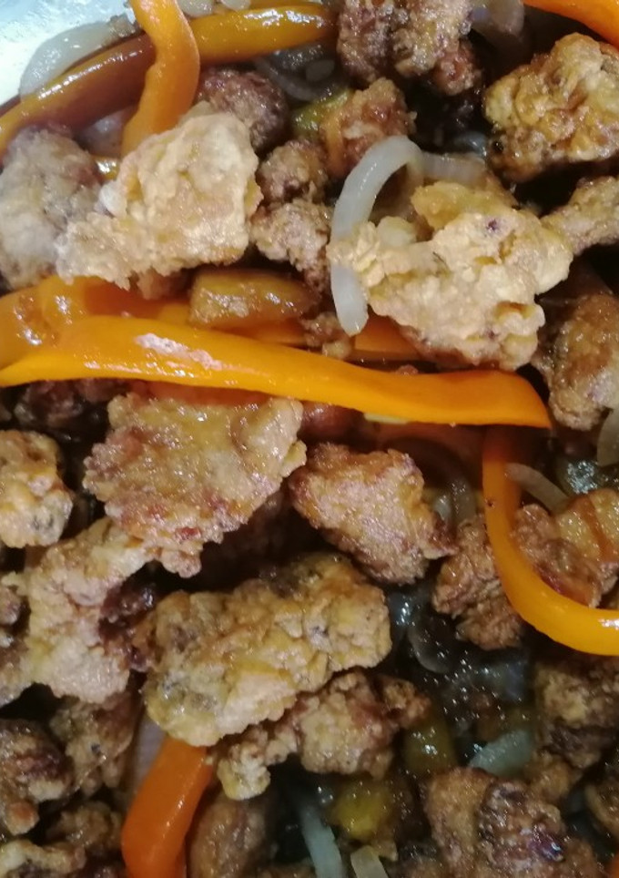 Una foto de Pollo agridulce