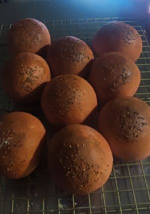 Una foto de Pan hamburguesa de remolacha