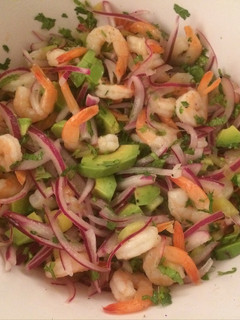Una foto de Ceviche de camarones
