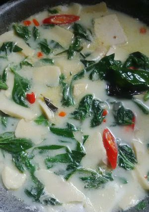 Foto resep sayur rebung dan daun kacang panjang