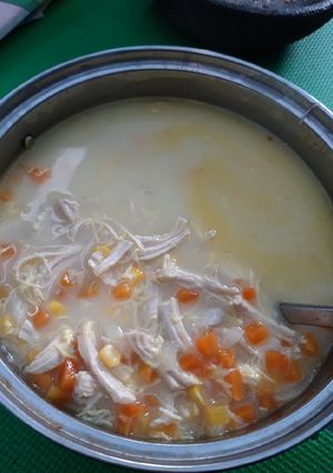 Foto resep Sup jagung ayam (plus keju)