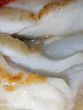 Lomito de Skrei, en puré de coliflor