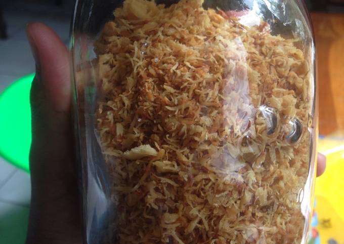 Ternyata begini lho! Cara  memasak Serundeng Kelapa Krenyes Tanpa Minyak  sesuai selera