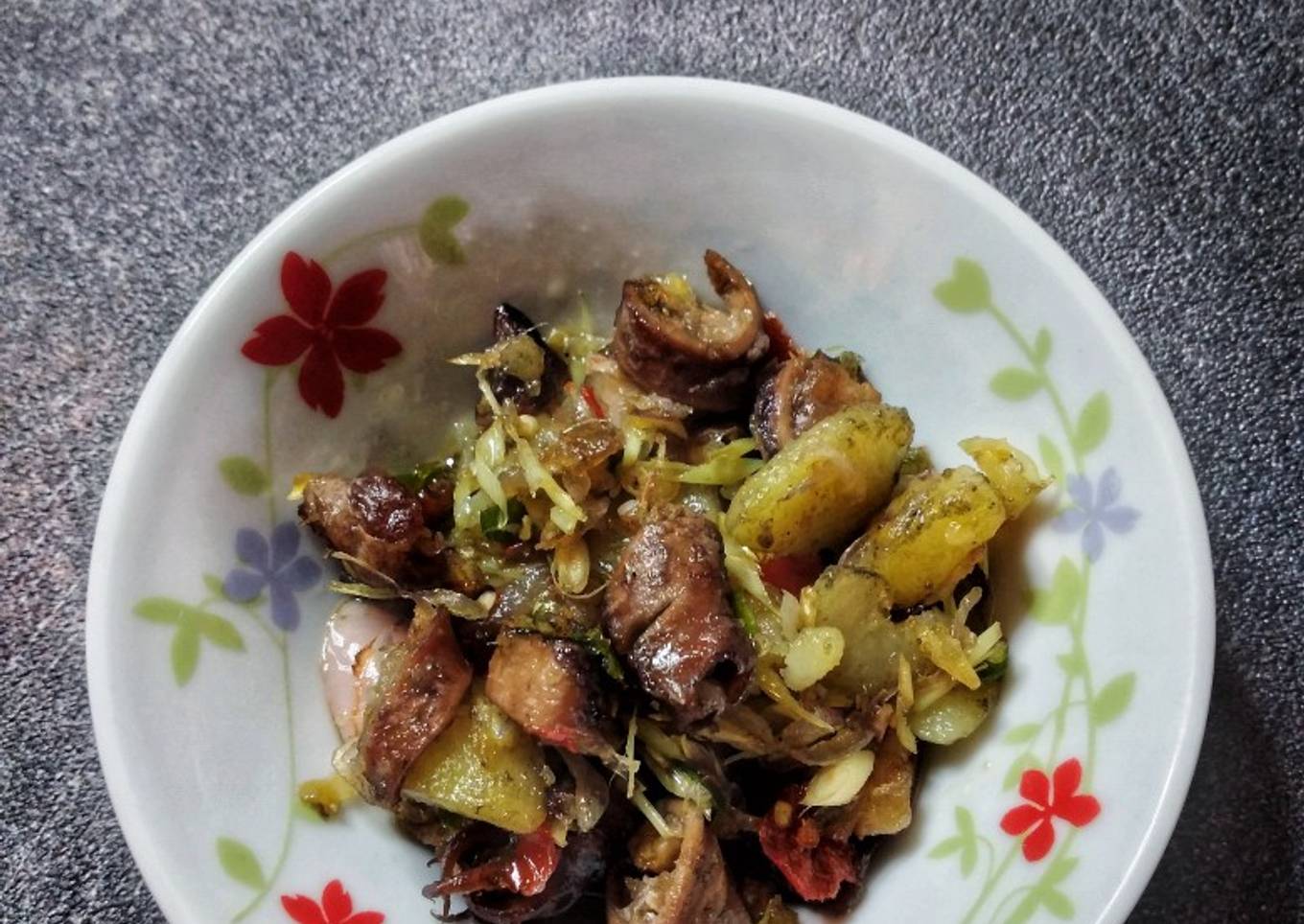 Cumi Asin Kentang Pedas