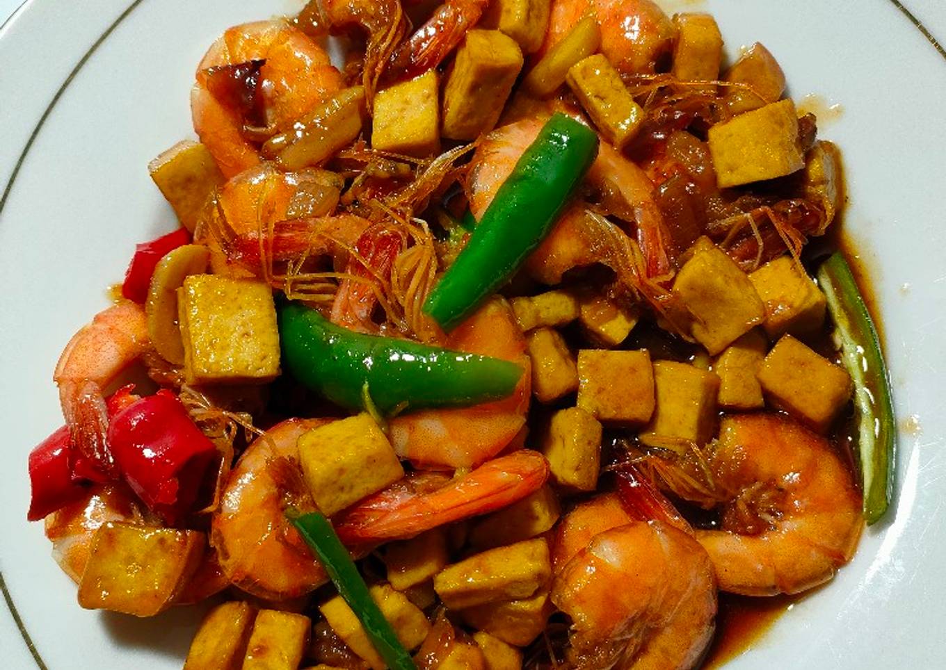 Tumis Tahu Udang Saus Tiram