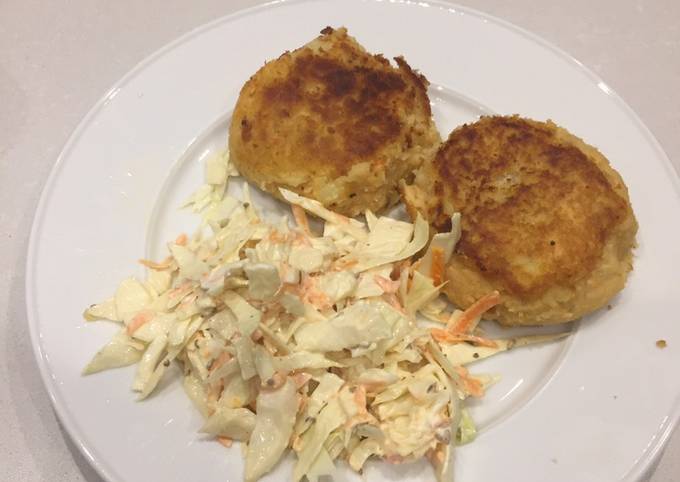 Fish cakes with salmon trout