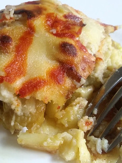 Una foto de Moussaka al estilo griego