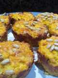 Muffins de coliflor,  zanahoria y queso!