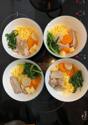 Hình của món Mỳ sườn rau củ.