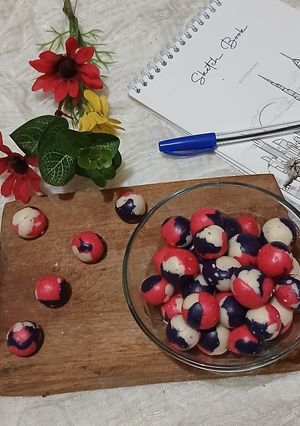 Foto resep Permen Bola-bola Susu Warna-Warni