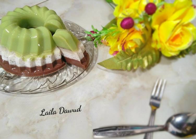 Puding MaReCho (Macha Oreo Chocolate)