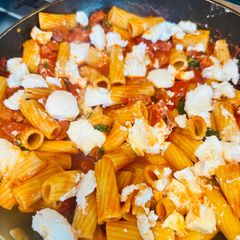 A picture of Chorizo and Ricotta Rigatoni.