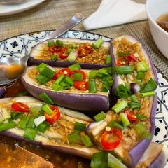 Steamed brinjal A picture of Steamed brinjal.