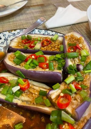 A picture of Steamed brinjal.