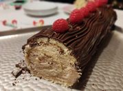 Una foto de postre rápido de frambuesas