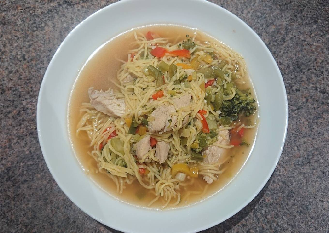 Chicken and Broccoli Noodle Steamboat
