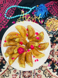 A picture of Atayef| Qatayef| Arabic Pancakes|.