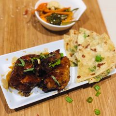 A picture of Three cup chicken 🍗.