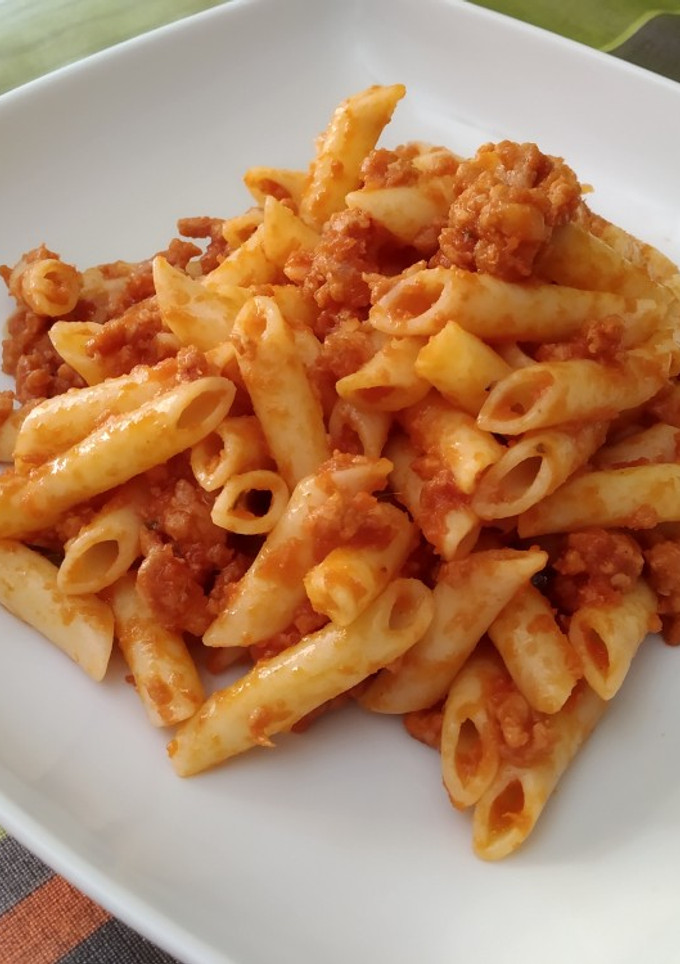 Una foto de Macarrones con carne