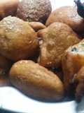 Buñuelos de banana con pasas de uva!