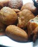 Buñuelos de banana con pasas de uva!