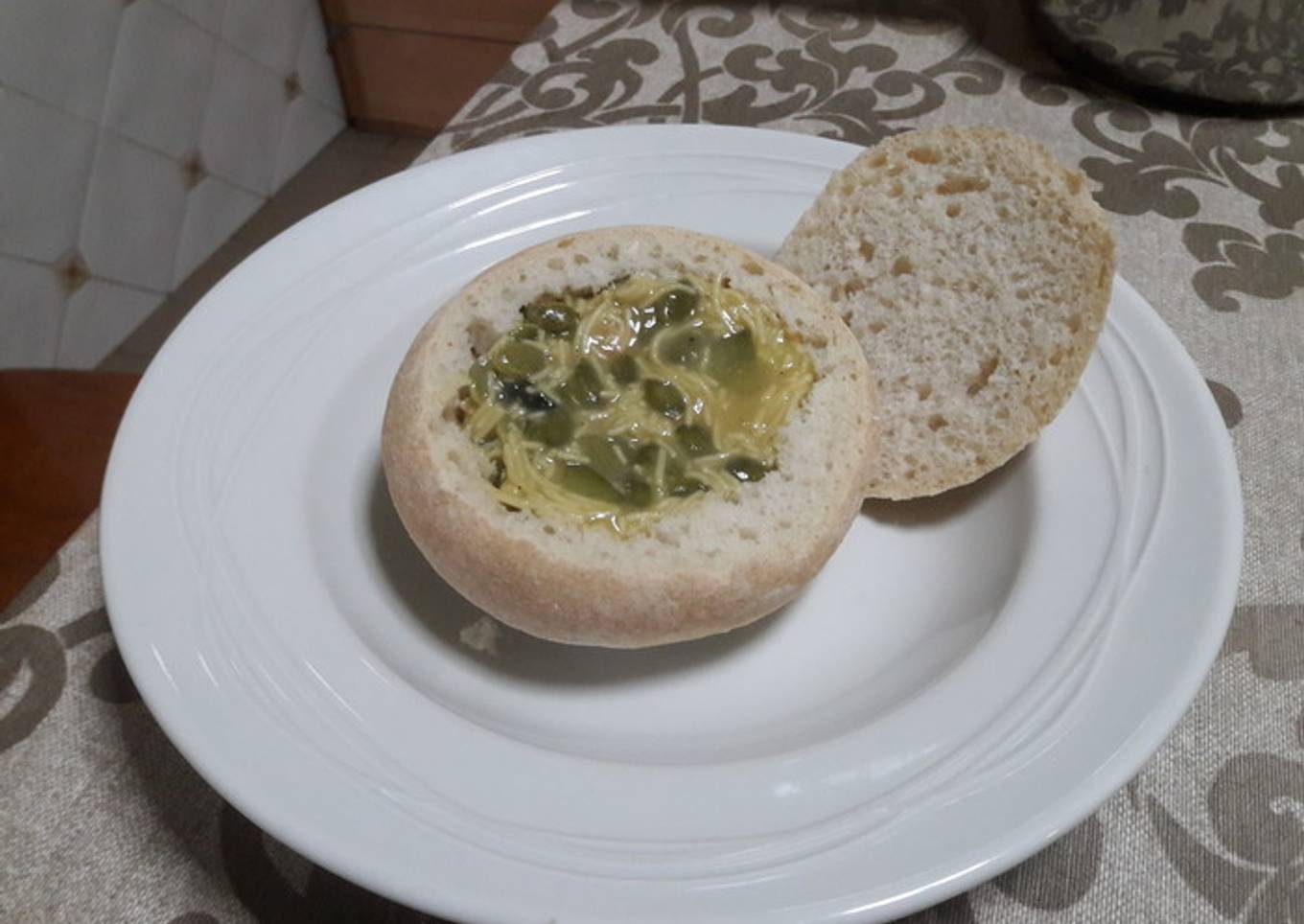 Cazuela de sopa sin gluten vegana