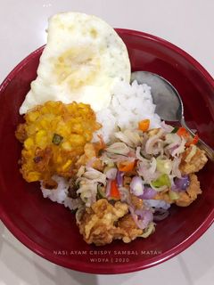 Foto resep Rice Bowl Chicken Crispy Sambal Matah
