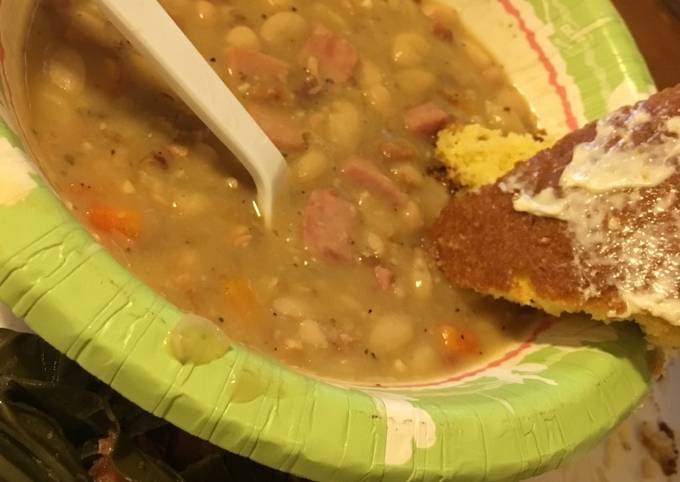 Shortcut White Beans and Ham Soup