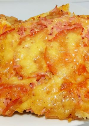 Фото Вкусный завтрак за 20 минут. Пицца из лаваша.