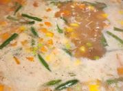 A picture of vegetable soup