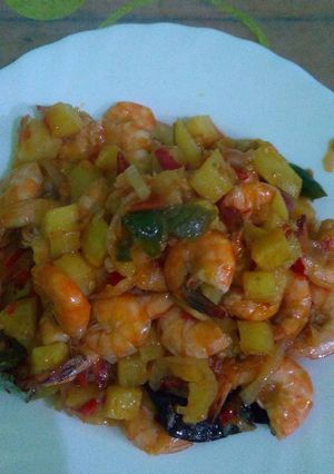 Foto resep Udang Kentang Saos Padang