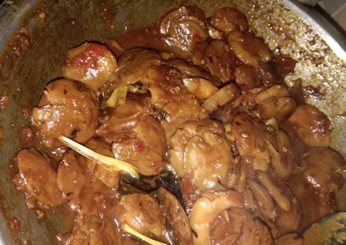 Semur jengkol pedas