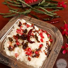 A picture of Yogurt rice/ curd rice.