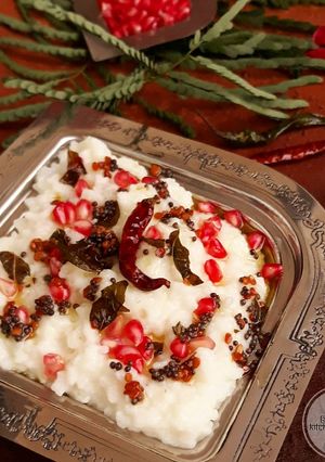 A picture of Yogurt rice/ curd rice.