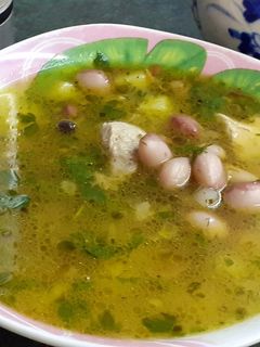 Фото Мясной суп с фасолью.