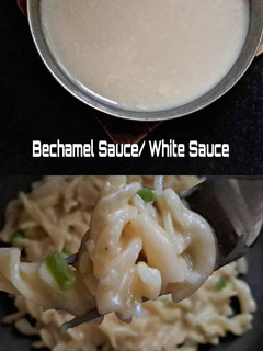 A picture of Bechamel Sauce/ white Sauce.