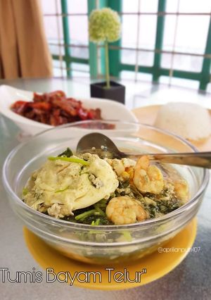 Foto resep Tumis Bayam Telur