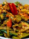 Malabar Spinach or Pui Shaag with Shrimps