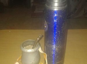 Una foto de Mate con cáscaras desecadas de limón