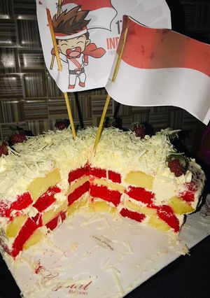 Foto resep Cake kukus merah putih