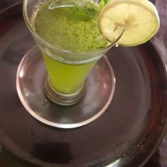 A picture of Holy basil leaves juice(Tulsi juice).