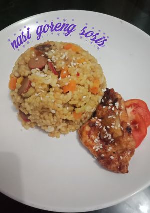 Foto resep Nasgor sosis ayam barbeque