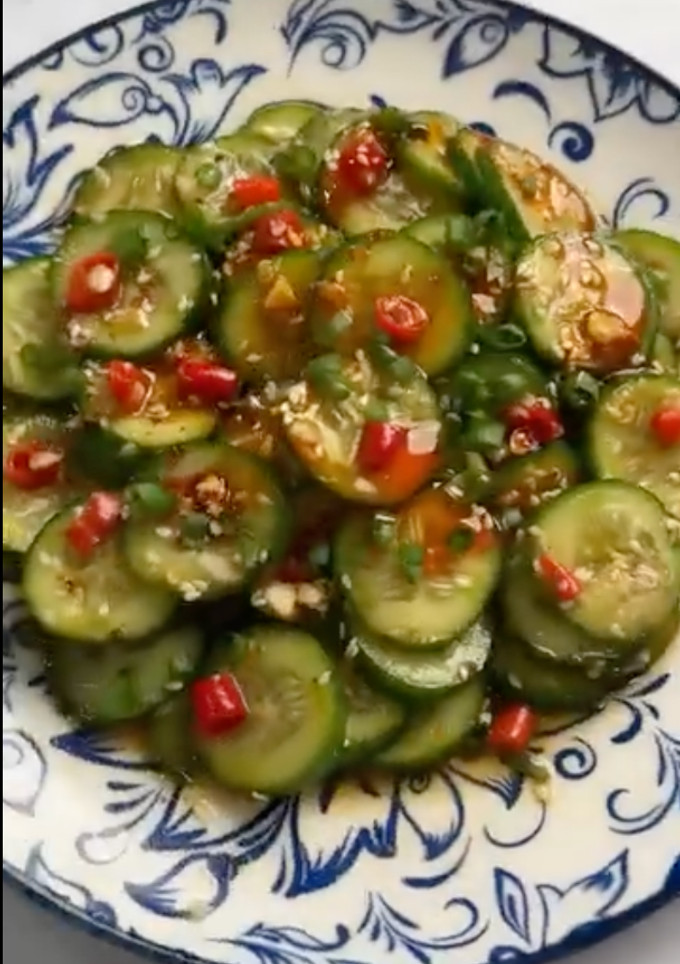 A picture of Asian-Style Cucumber Salad.