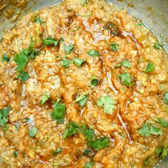 A picture of Baingan Bharta.